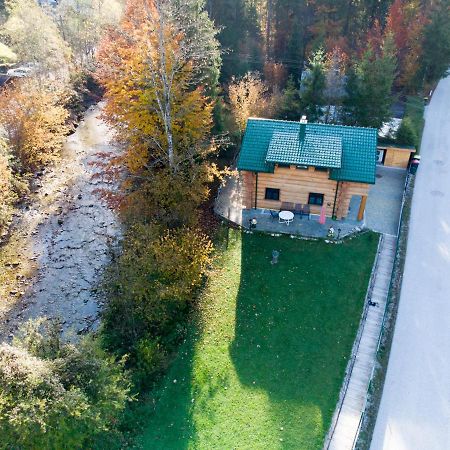 Ferienwohnungen Blockhaus - Zwergenhaeusl Grünau im Almtal Exteriör bild