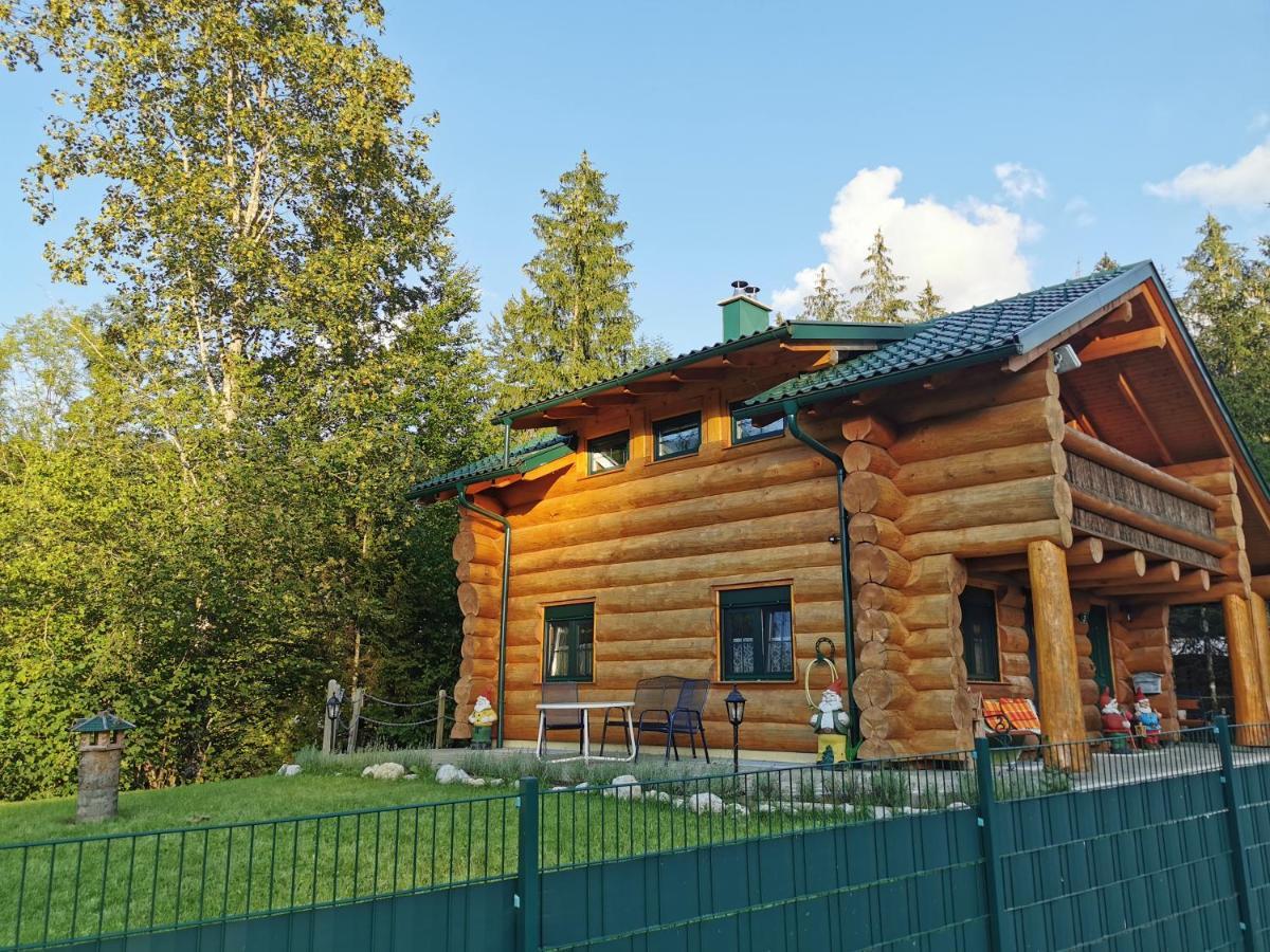 Ferienwohnungen Blockhaus - Zwergenhaeusl Grünau im Almtal Exteriör bild